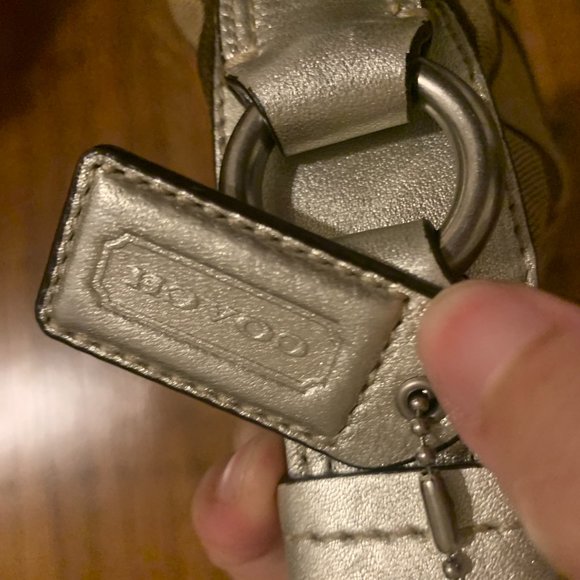 Canvas Silver Coach Bag - Picture 8 of 8